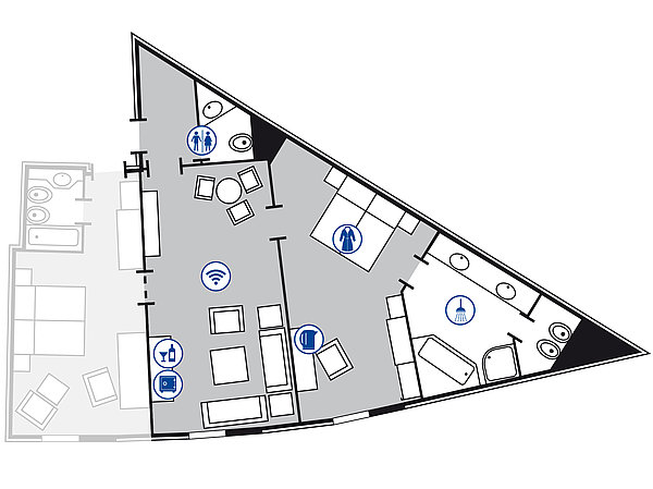 Room floor plan Executive suite | Maritim Hotel Frankfurt