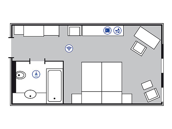 Room floor plan Comfort room | Maritim proArte Hotel Berlin