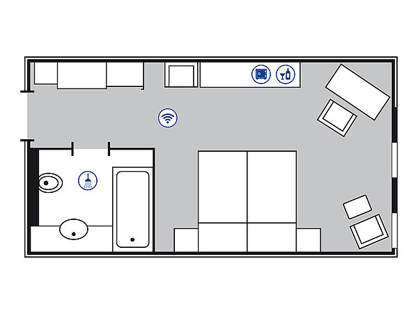 Plano de la habitación Comfort | Maritim proArte Hotel Berlin