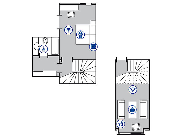Plano de la habitación Suite Junior | Maritim Hotel Mannheim