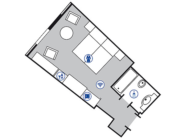 Plano de la habitación Superior | Maritim Hotel Ulm