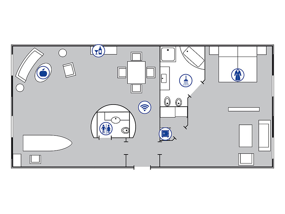 Plan de la salle Suite Peter Kuckei | Maritim proArte Hotel Berlin