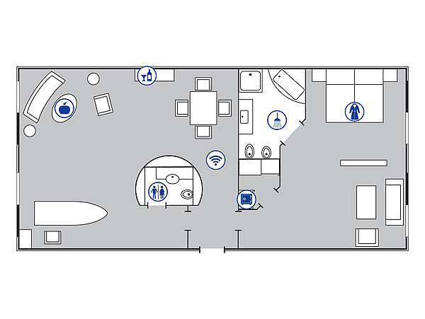 Plan de la salle Suite Peter Kuckei | Maritim proArte Hotel Berlin