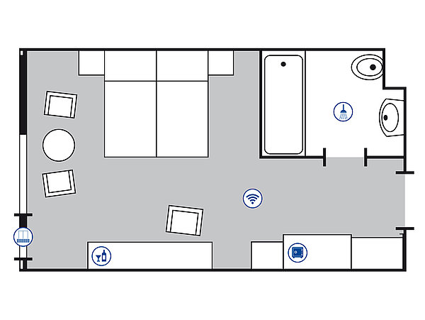 Zimmergrundriss Superior Zimmer | Maritim Hotel Bad Salzuflen