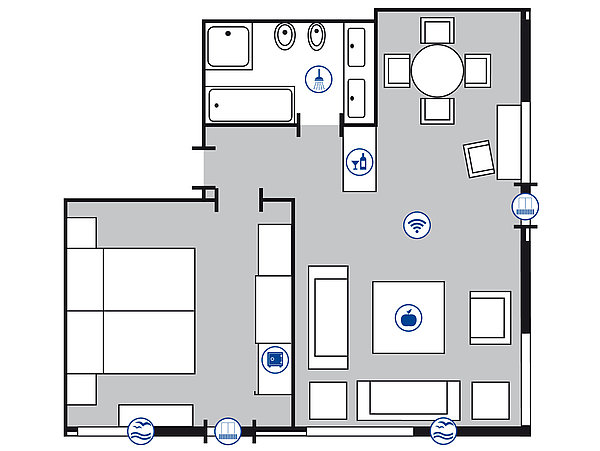 Room floor plan Penthouse | Maritim Seehotel Timmendorfer Strand