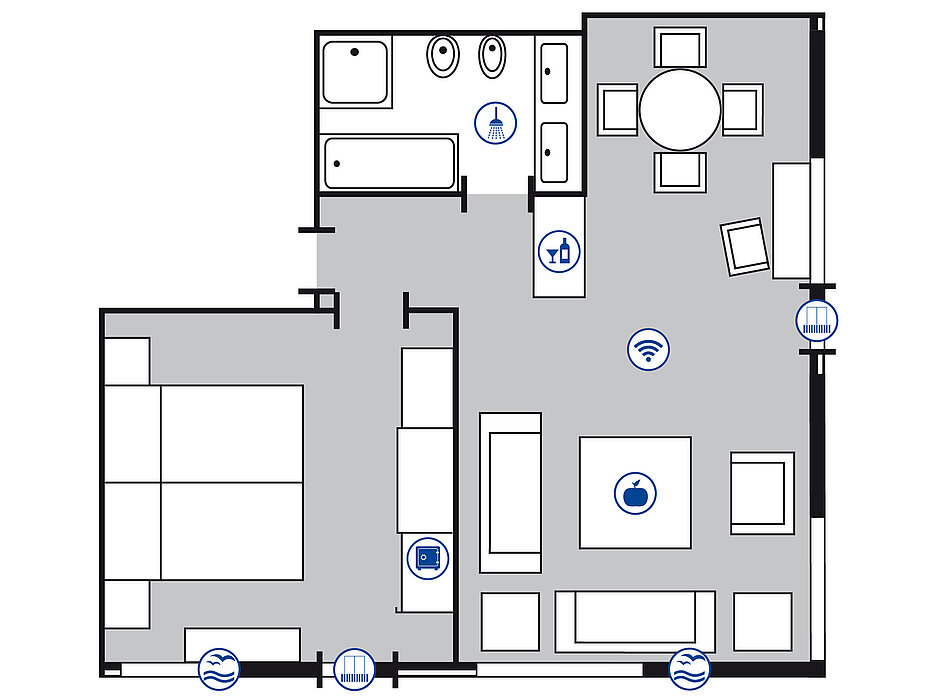 Plan de la salle Penthouse | Maritim Seehotel Timmendorfer Strand