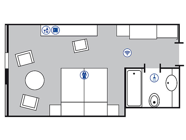 Plan de la chambre Comfort | Maritim Hotel Magdeburg