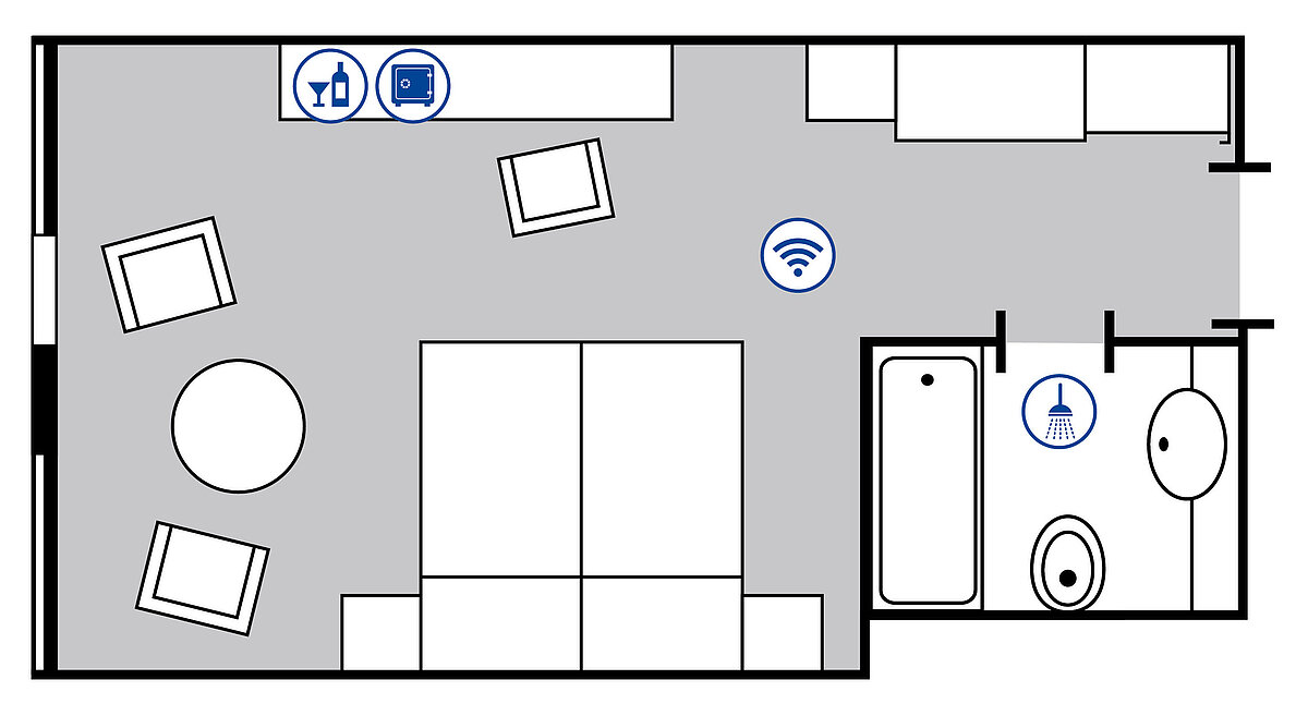 Plan de la chambre Comfort | Maritim Hotel Magdeburg