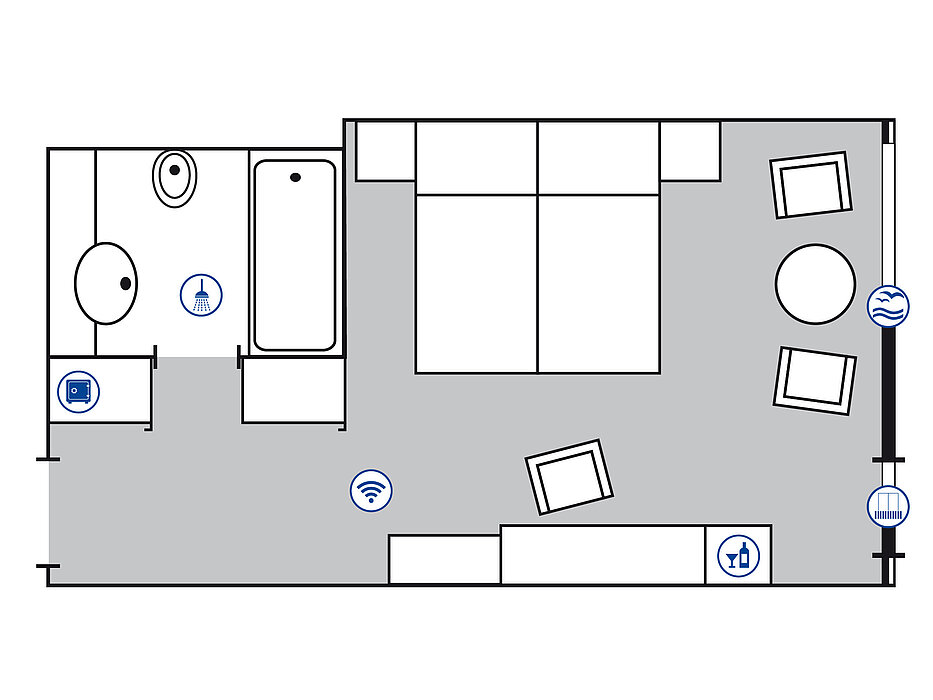Plan de la chambre Superior | Maritim Seehotel Timmendorfer Strand