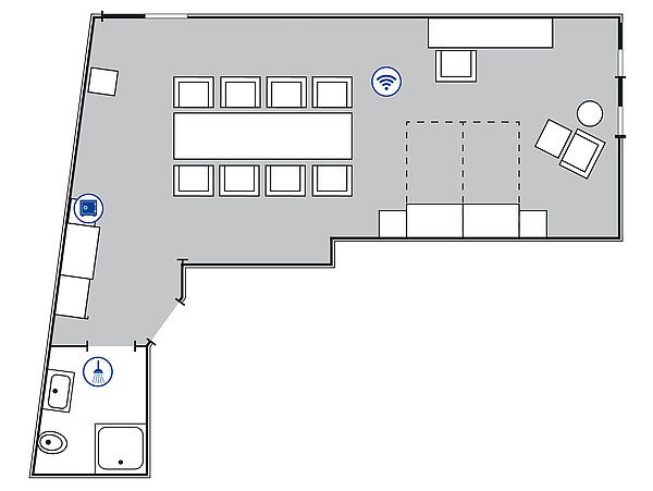 Planimetria della camera Suite per conferenze | Maritim Hotel Darmstadt