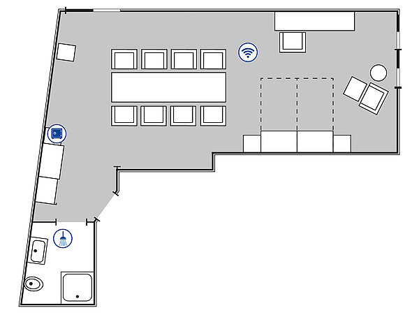 Zimmergrundriss Konferenzsuite | Maritim Hotel Darmstadt