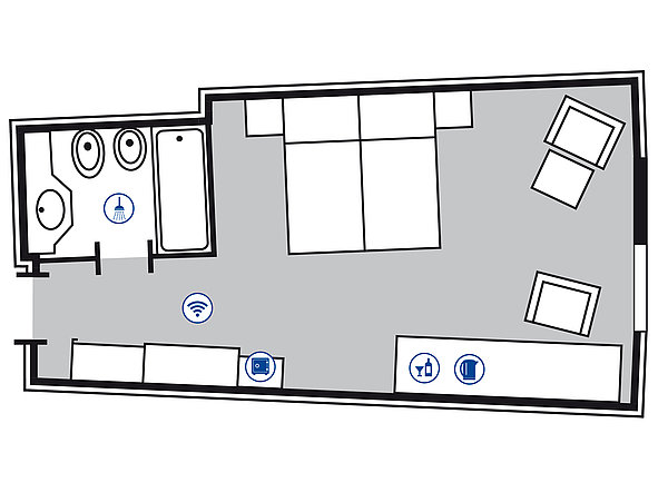 Plan de la chambre Superior | Maritim Hotel Frankfurt