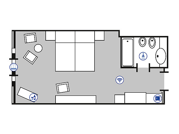 Plan de la chambre Comfort | Maritim Hotel Bad Wildungen